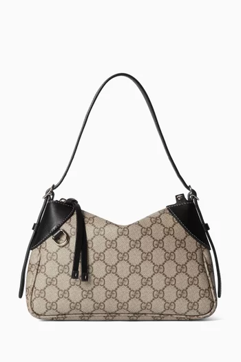 GG Emblem Small Shoulder Bag in Monogram Canvas
