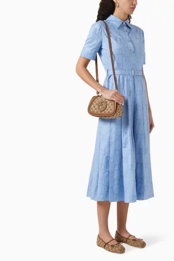 Mini Blondie Shoulder Bag in Supreme GG Canvas & Leather