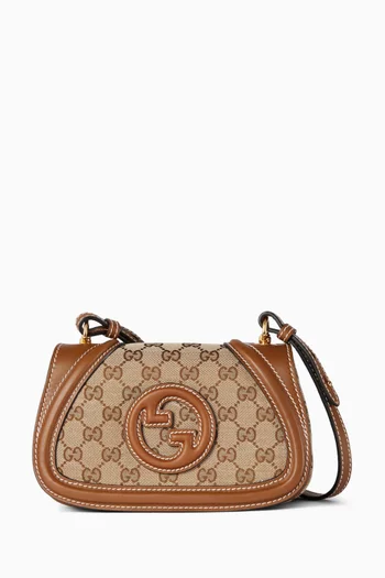 Mini Blondie Shoulder Bag in Supreme GG Canvas & Leather