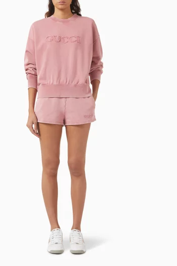 Embroidered Sweatshirt in Cotton-jersey