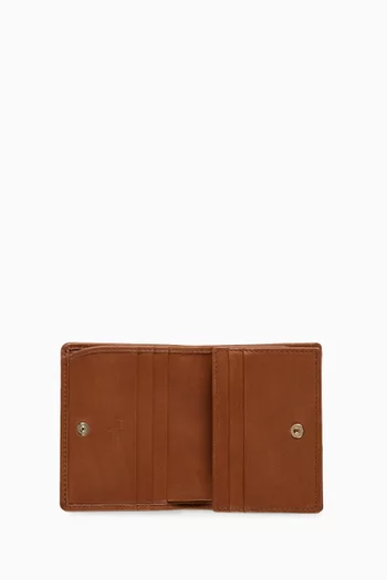 GG Emblem Mini Wallet in Embossed Leather