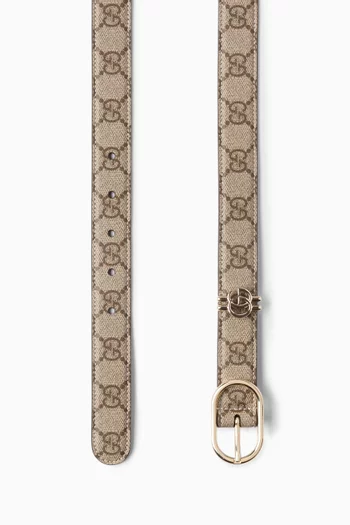 Reversible Monogram Belt in Leather & Canvas