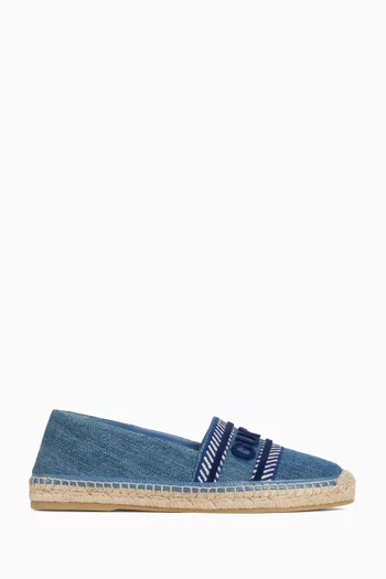 Logo Espadrilles in Denim