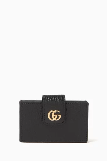 GG Marmont Snap Card Case in Leather