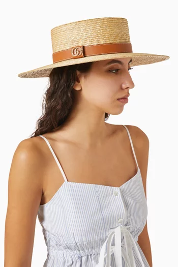 GG Belt Hat in Straw