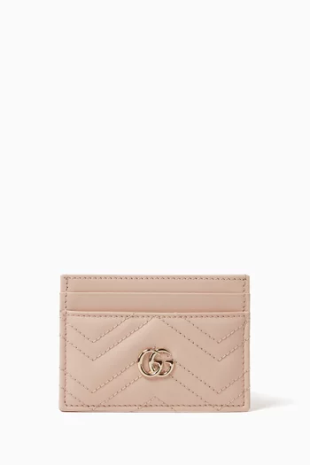 GG Marmont Card Case in Matelassé Leather