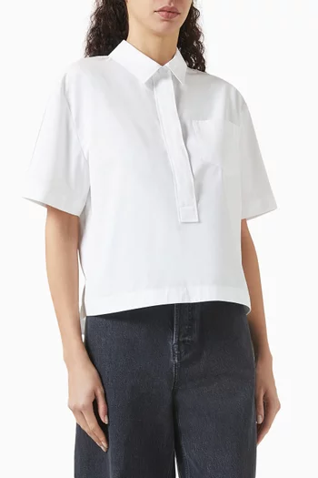 Embossed Shirt in Cotton-poplin