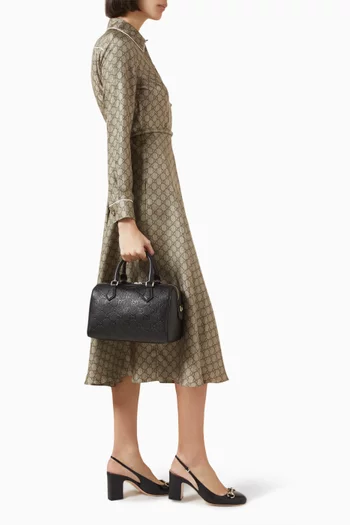 GG Emblem Small Top Handle Bag