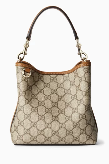 GG Emblem Mini Bucket Bag in Monogram Canvas