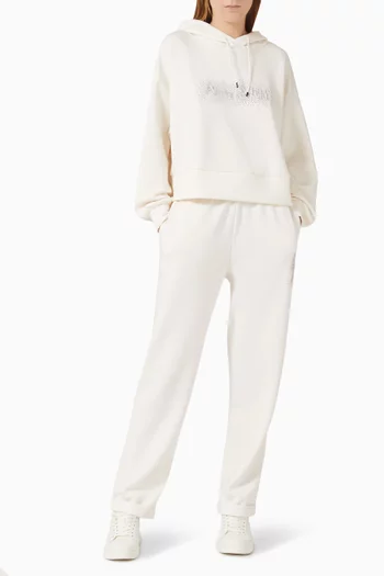 Rhinestone Logo Hoodie in Modal-blend