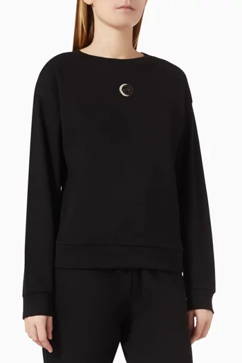 Metal Logo Sweatshirt in Cotton