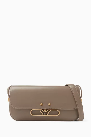 حقيبة كروس للهاتف بشعار الماركة جلد