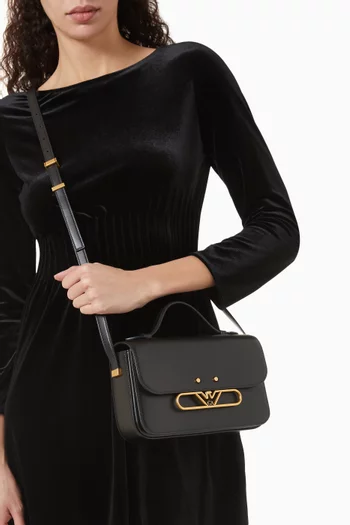 Eagle Logo Shoulder Bag in Leather