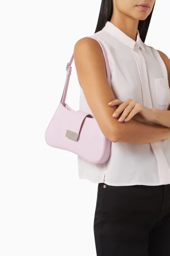 Hobo Shoulder Bag in Faux Leather