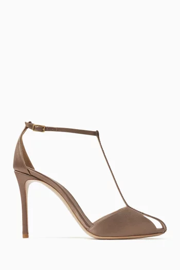 95 T-bar Sandals in Satin
