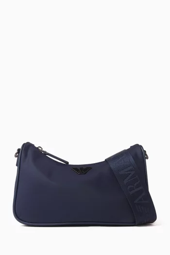 حقيبة كروس بحلية النسر بشعار الماركة نايلون