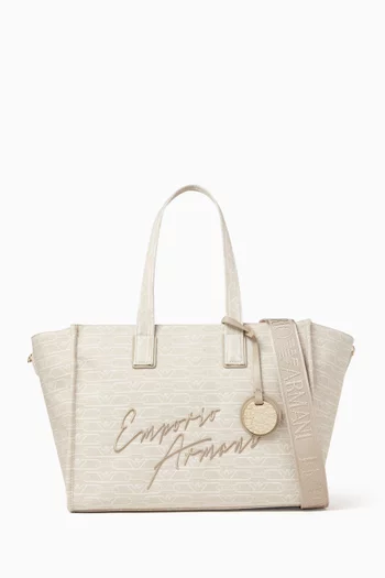 Medium Tote Bag in Jacquard Canvas