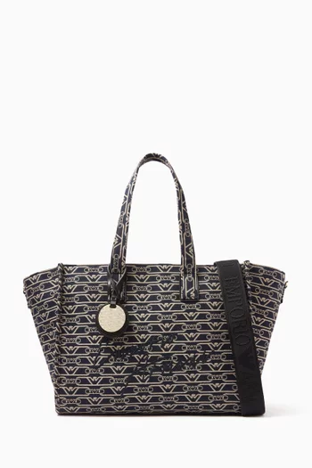 Medium Tote Bag in Jacquard Canvas