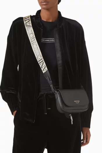 حقيبة كتف ميني بنقشة جلد الغزال جلد صناعي