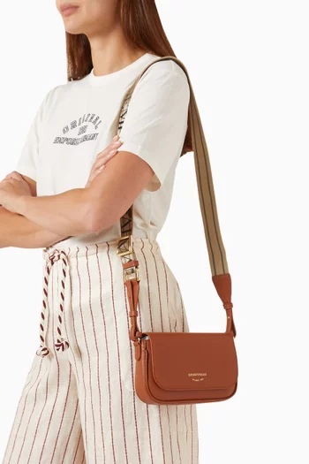 حقيبة كتف ميني بنقشة جلد الغزال جلد صناعي