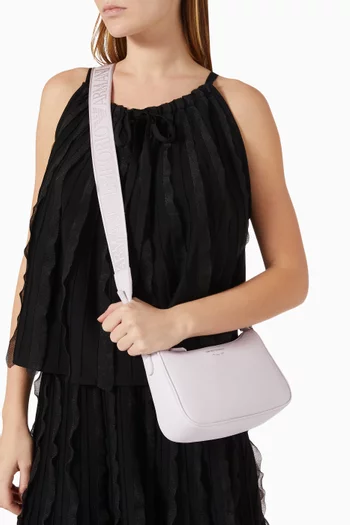 Baguette Crossbody Bag in Faux Leather