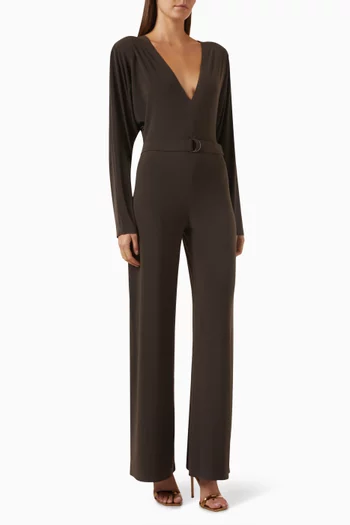Dolman Jumpsuit in Poly-lycra