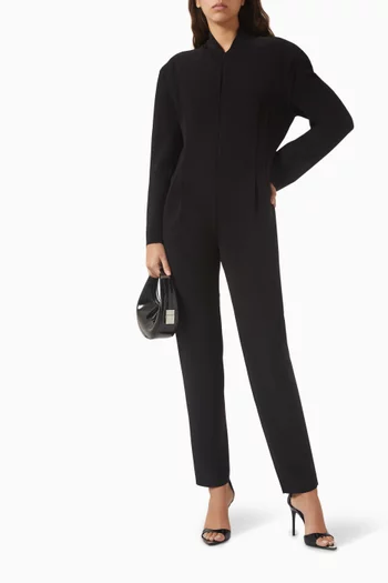 Zip Tapered-leg Jumpsuit