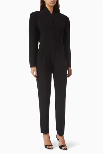 Zip Tapered-leg Jumpsuit