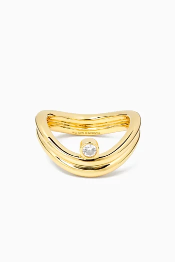 Odile Ring in 18kt Gold-plated Sterling Silver