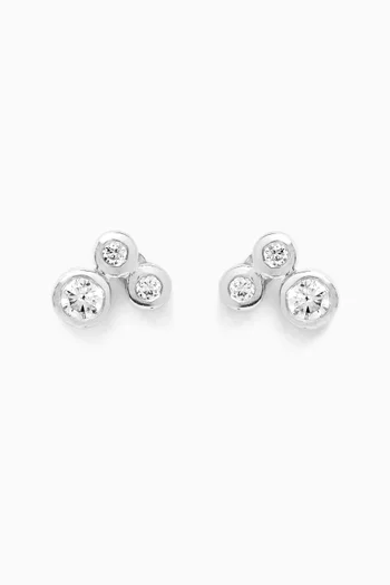 CZ Stud Earrings in Sterling Silver