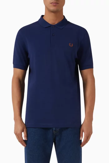 Buy Fred Perry Blue Tennis Polo Shirt in Cotton For Men Online Ounass Bahrain