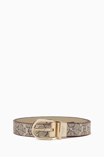 Morgan Reversible Belt in Saffiano Leather