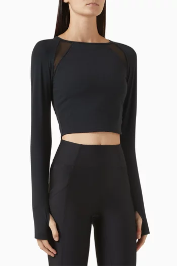 x Mona Kattan Alba Cropped Top