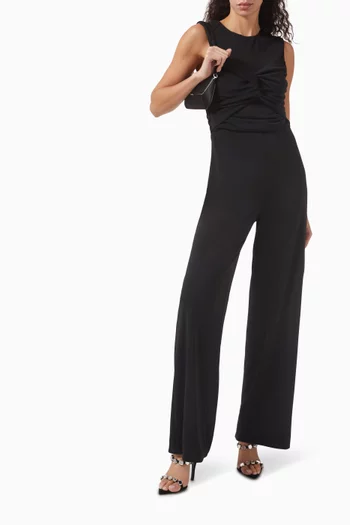Eavesdrop Ruched Jumpsuit in Matte-jersey
