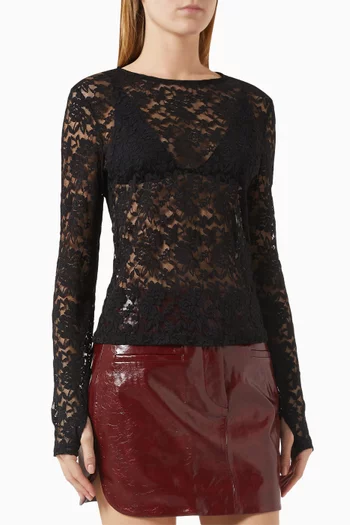 Fervour Sheer Top in Lace