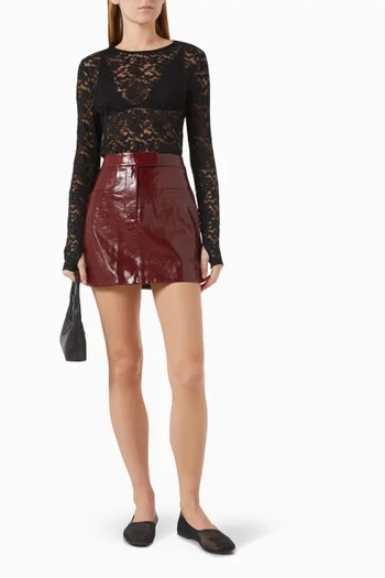 Outspoken Mini Skirt in Faux Leather