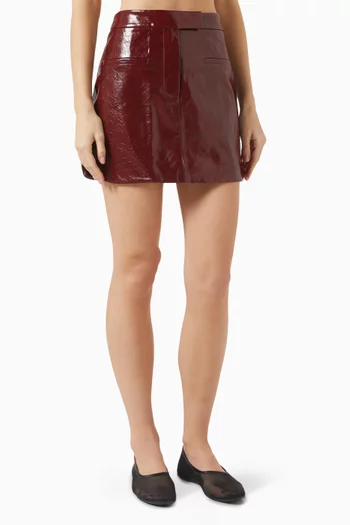 Outspoken Mini Skirt in Faux Leather