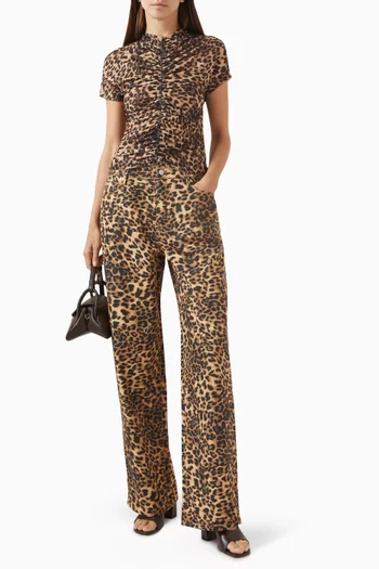 Prowl Leopard-print Jeans in Denim