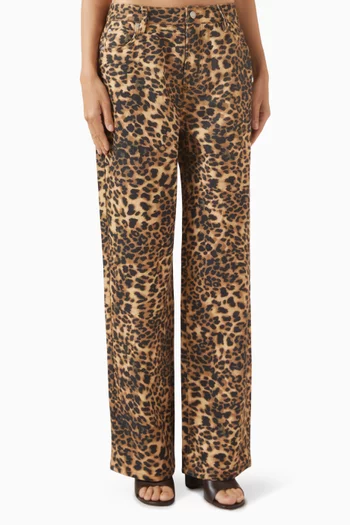 Prowl Leopard-print Jeans in Denim