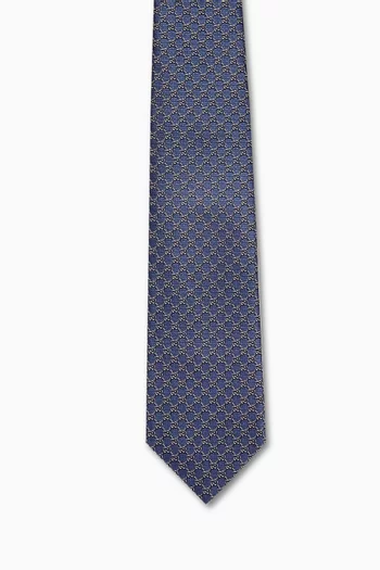 GG Tie in Silk Jacquard