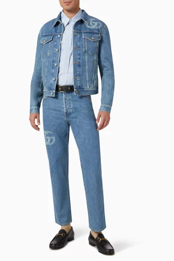 Laser Double G Jeans in Denim