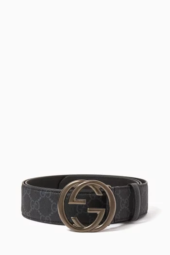 Interlocking G Belt in GG Supreme Canvas, 40mm