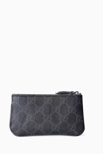 Zip Key Case in GG Supreme Canvas