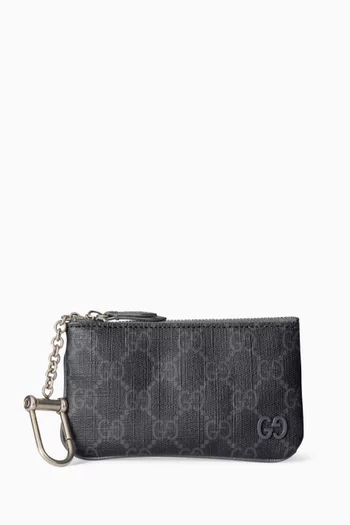 Zip Key Case in GG Supreme Canvas