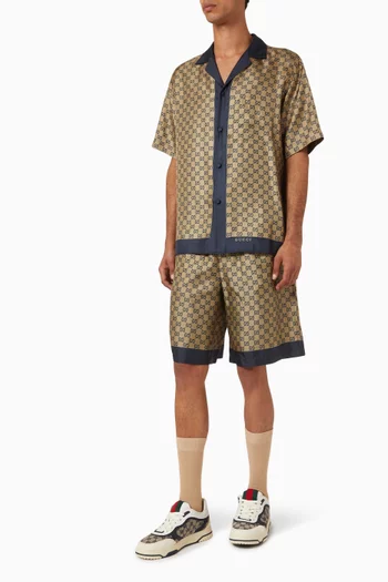 Horsebit Print Shorts in Silk