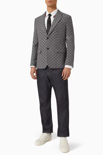 Single-breasted Jacket in GG Supreme Wool