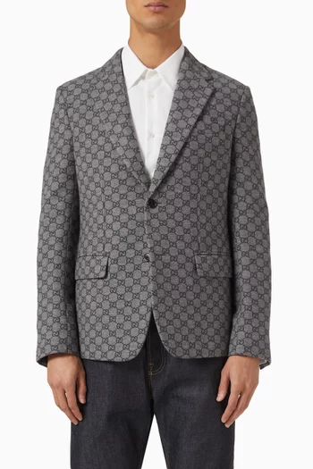 Single-breasted Jacket in GG Supreme Wool