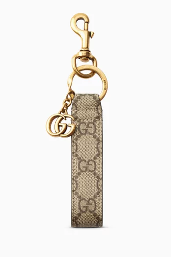 Ophidia Keychain in GG Supreme Canvas