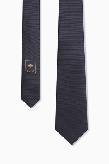 GG Horsebit Tie in Silk-jacquard