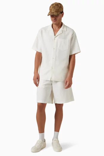 GG Shorts in Linen-blend Canvas